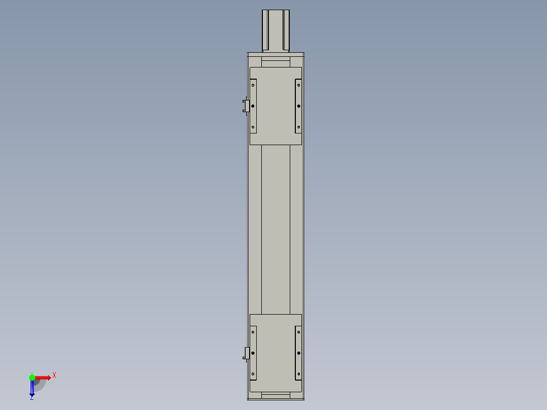 直线模组LHC17-S700-M设计图纸俯视图