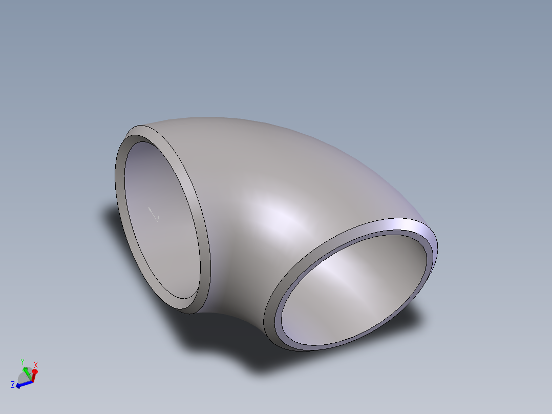 90°等径焊接弯头库压缩文件主视图