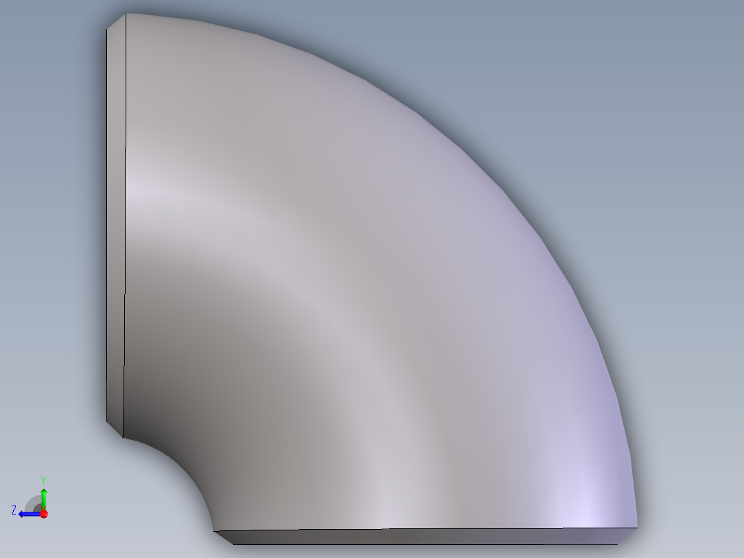 90°等径焊接弯头库压缩文件右视图