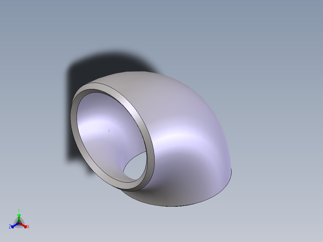 90°等径焊接弯头库压缩文件正等轴测图