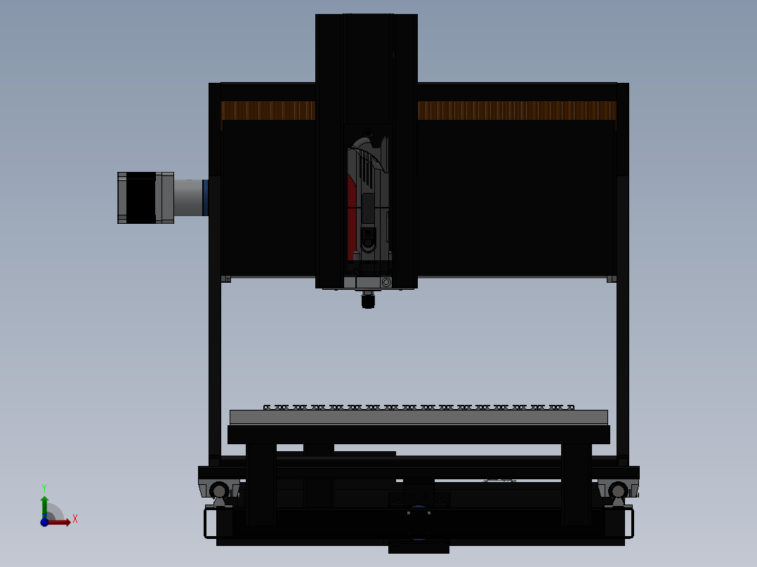 Kw铣削主轴雕刻机前视图