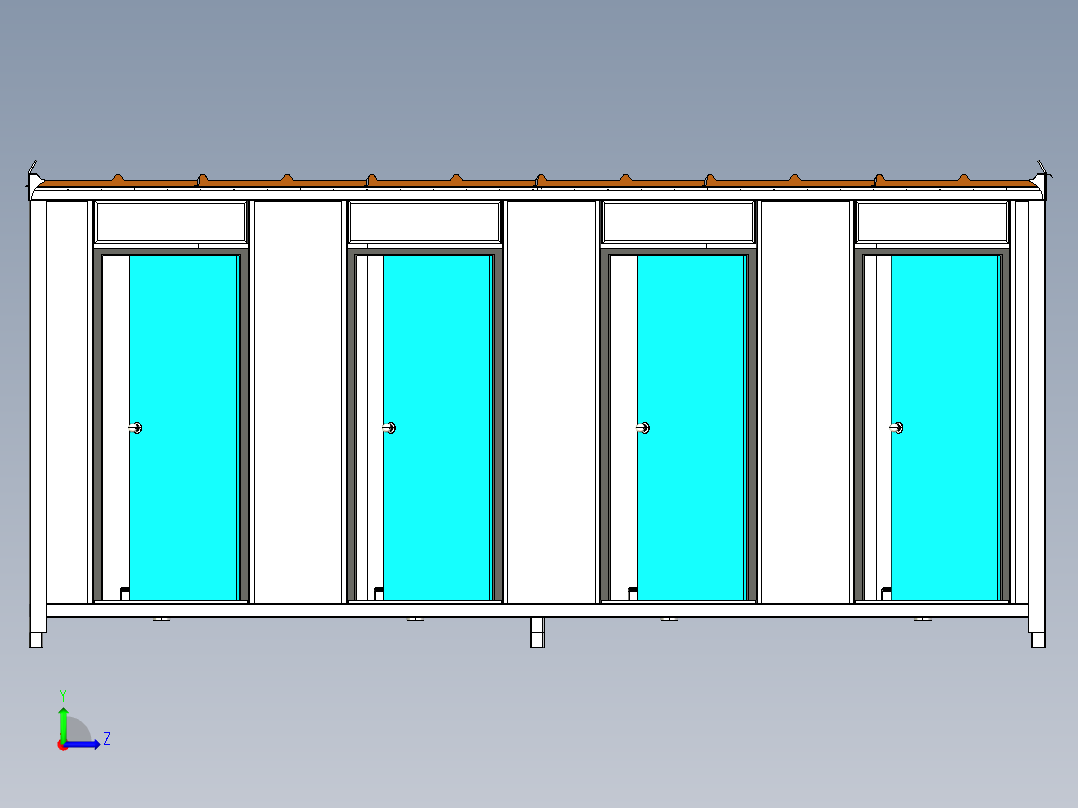 可移动洗手间厕所4位左视图