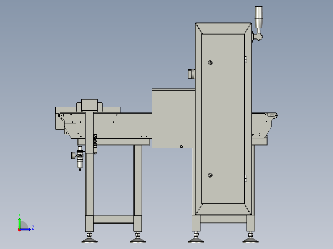 自动称重机构（皮带秤）左视图