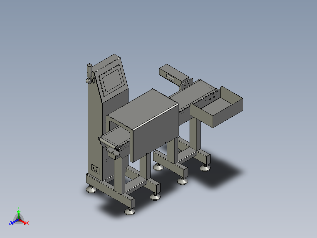 自动称重机构（皮带秤）正等轴测图