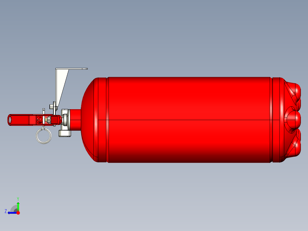 灭火器详细结构 stp右视图