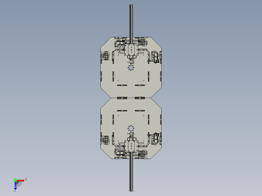 双向全自动软糖包装机俯视图