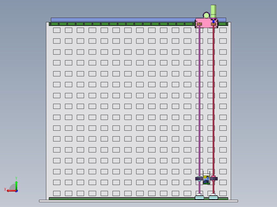 自动送药补药机后视图