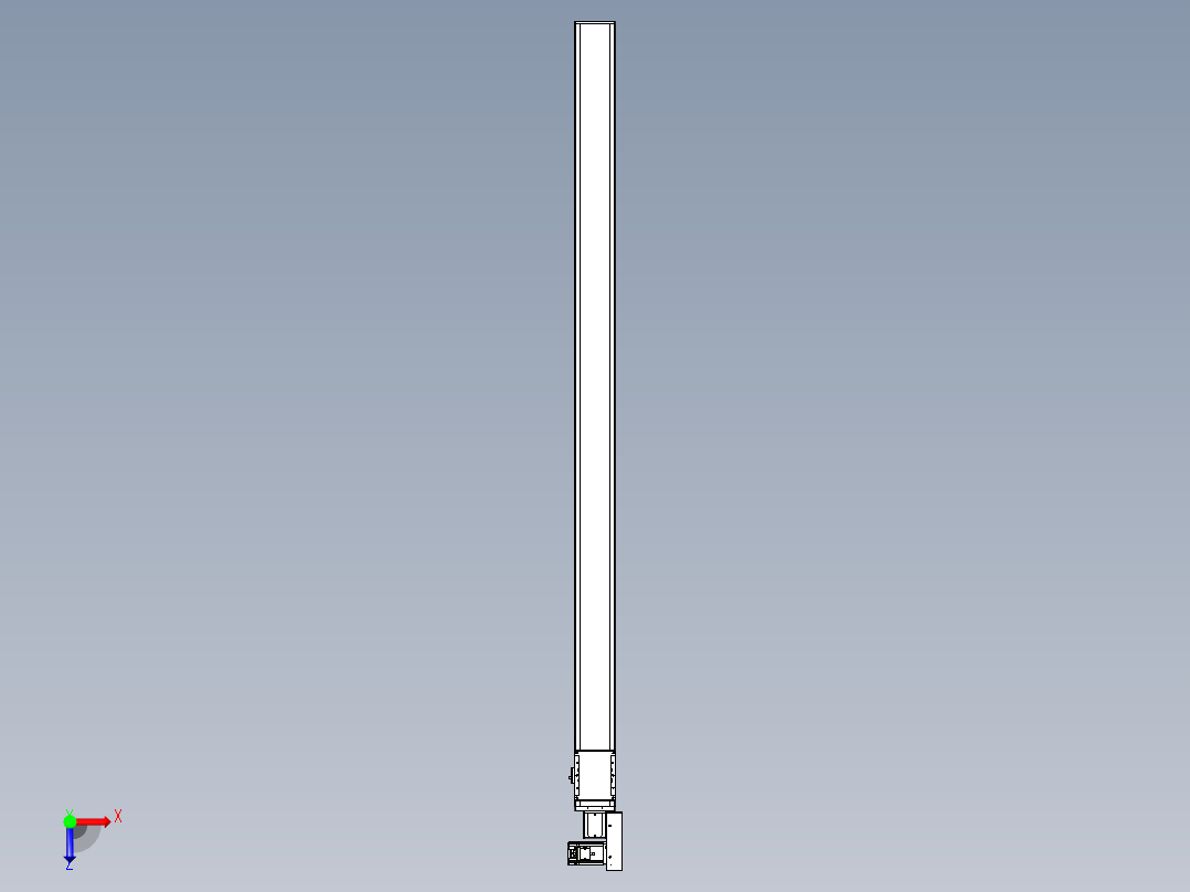 同步带全封闭直线模组TPA-HCB-105D-90-L1800-MR-C-P20-N3俯视图