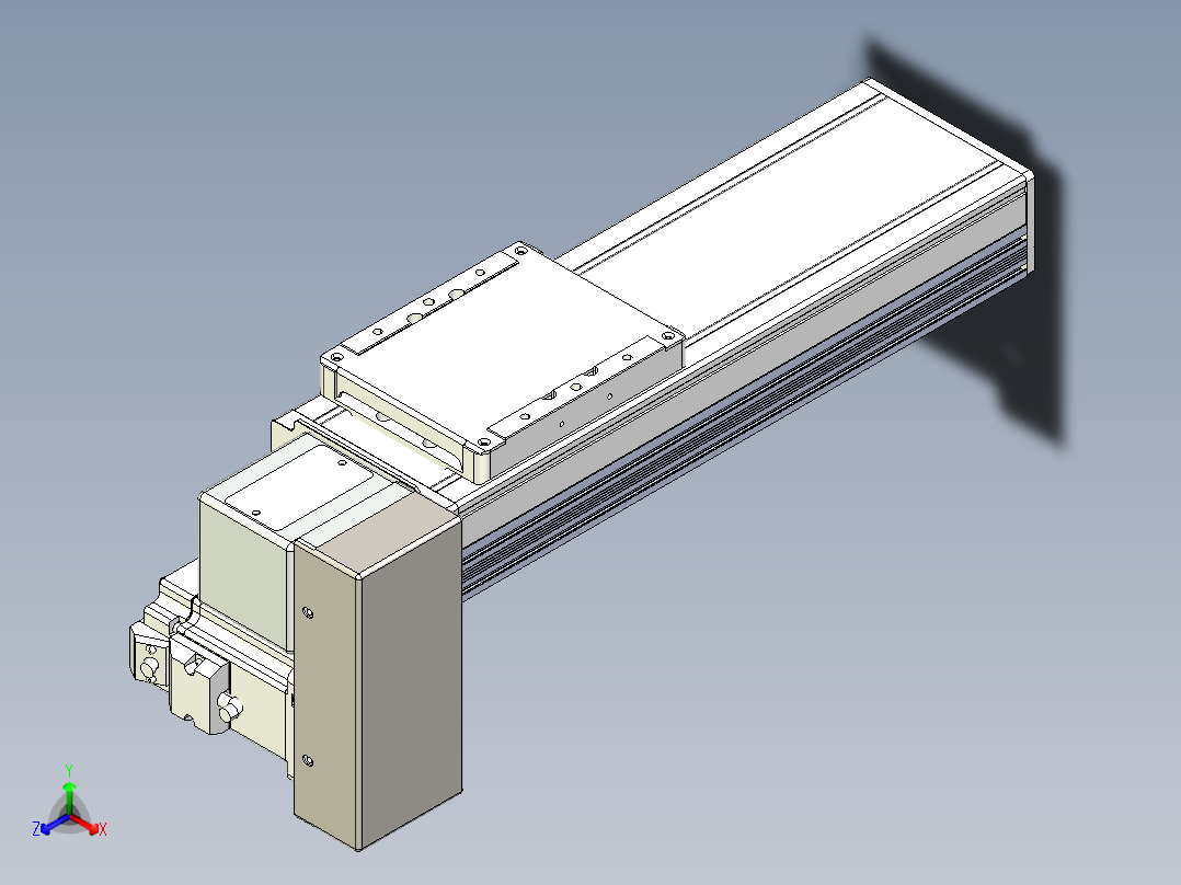同步带全封闭直线模组TPA-HCB-105D-90-L150-RP-C-P20-N3主视图