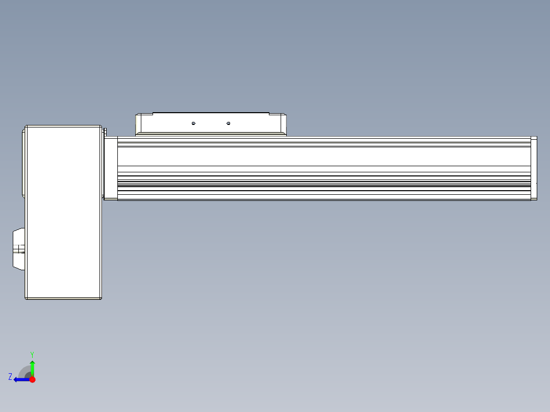 同步带全封闭直线模组TPA-HCB-105D-90-L150-RP-C-P20-N3右视图