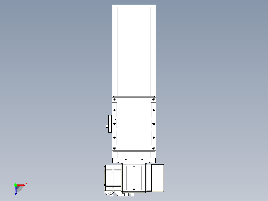 同步带全封闭直线模组TPA-HCB-105D-90-L150-RP-C-P20-N3俯视图