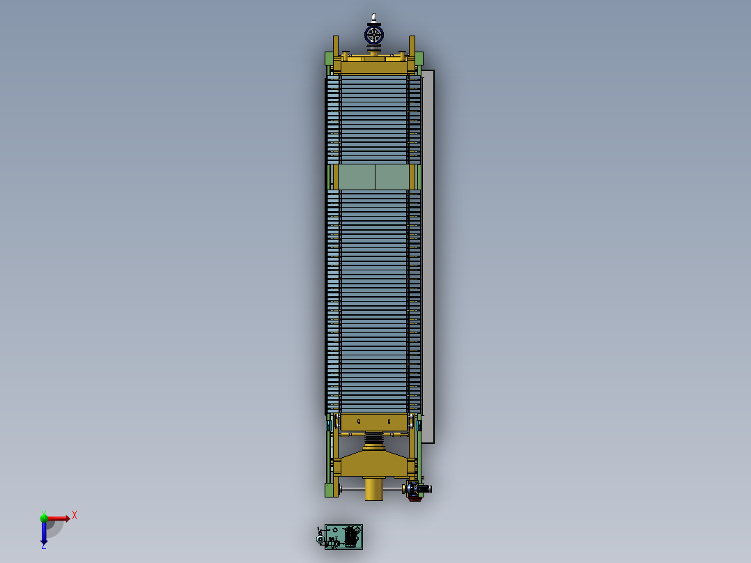 压滤机125-SW三维模型资料俯视图