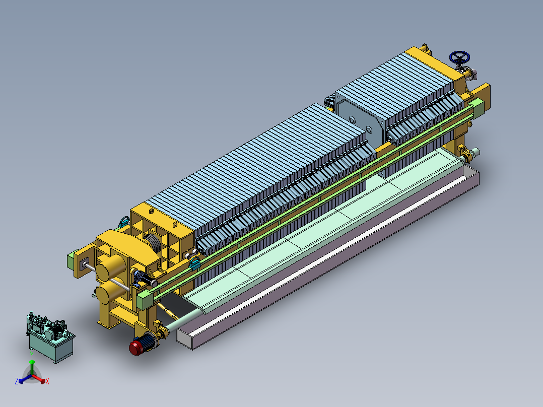 压滤机125-SW三维模型资料正等轴测图