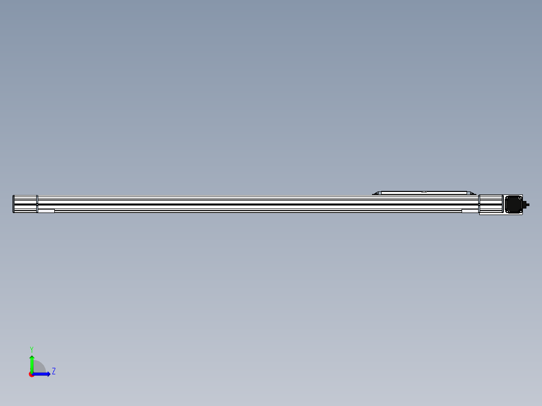 Toyo东佑达直线模组-M65-M-1200-R-M40-C4左视图