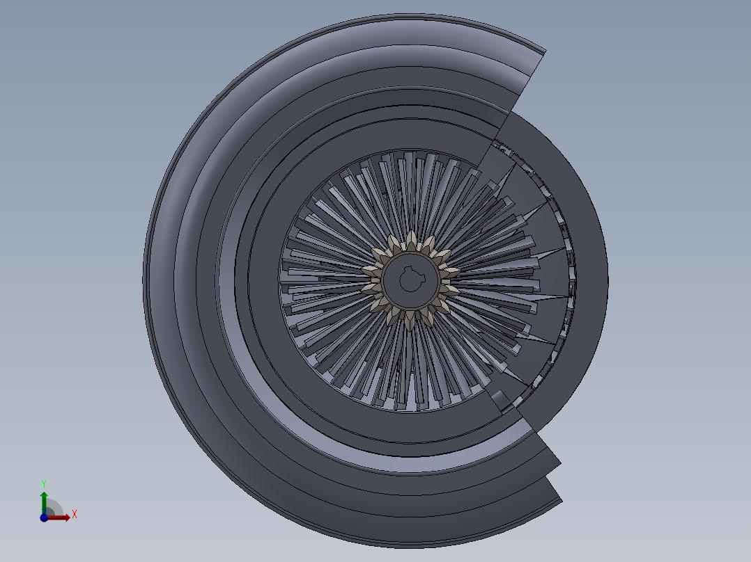 航空发动机(101)前视图