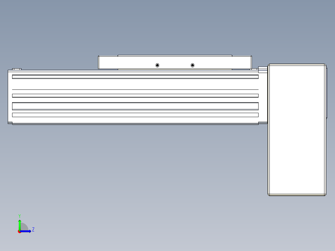 同步带全封闭直线模组TPA-HCB-120D-90-L50-LP-Y-P40-N3左视图