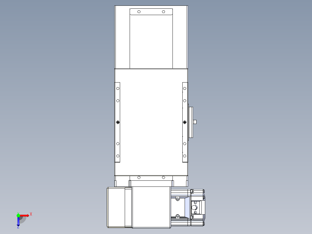 同步带全封闭直线模组TPA-HCB-120D-90-L50-LP-Y-P40-N3俯视图