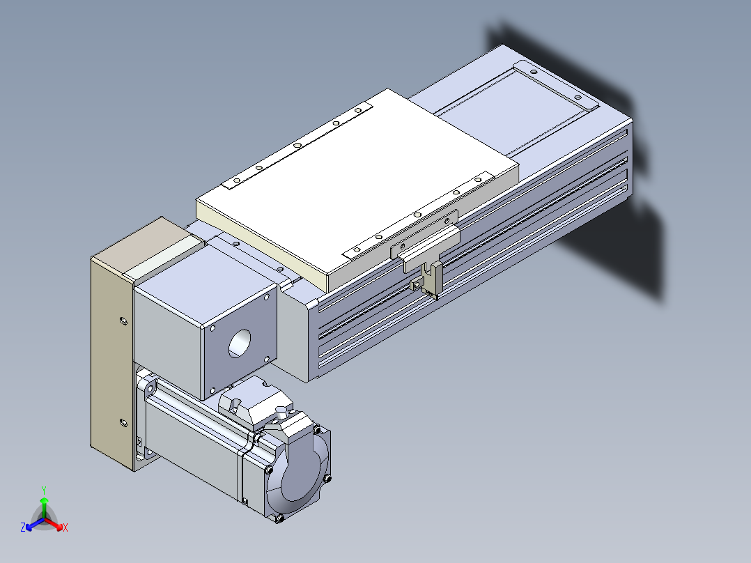 同步带全封闭直线模组TPA-HCB-120D-90-L50-LP-Y-P40-N3正等轴测图