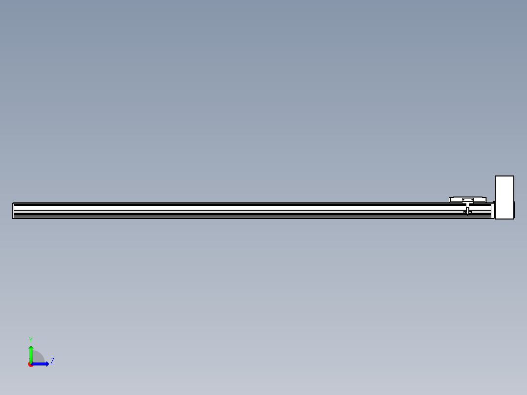同步带全封闭直线模组TPA-HCB-105D-90-L1450-LU-Y-P20-N3左视图