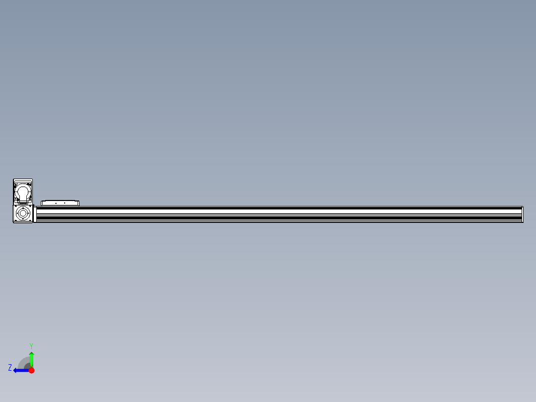同步带全封闭直线模组TPA-HCB-105D-90-L1450-LU-Y-P20-N3右视图