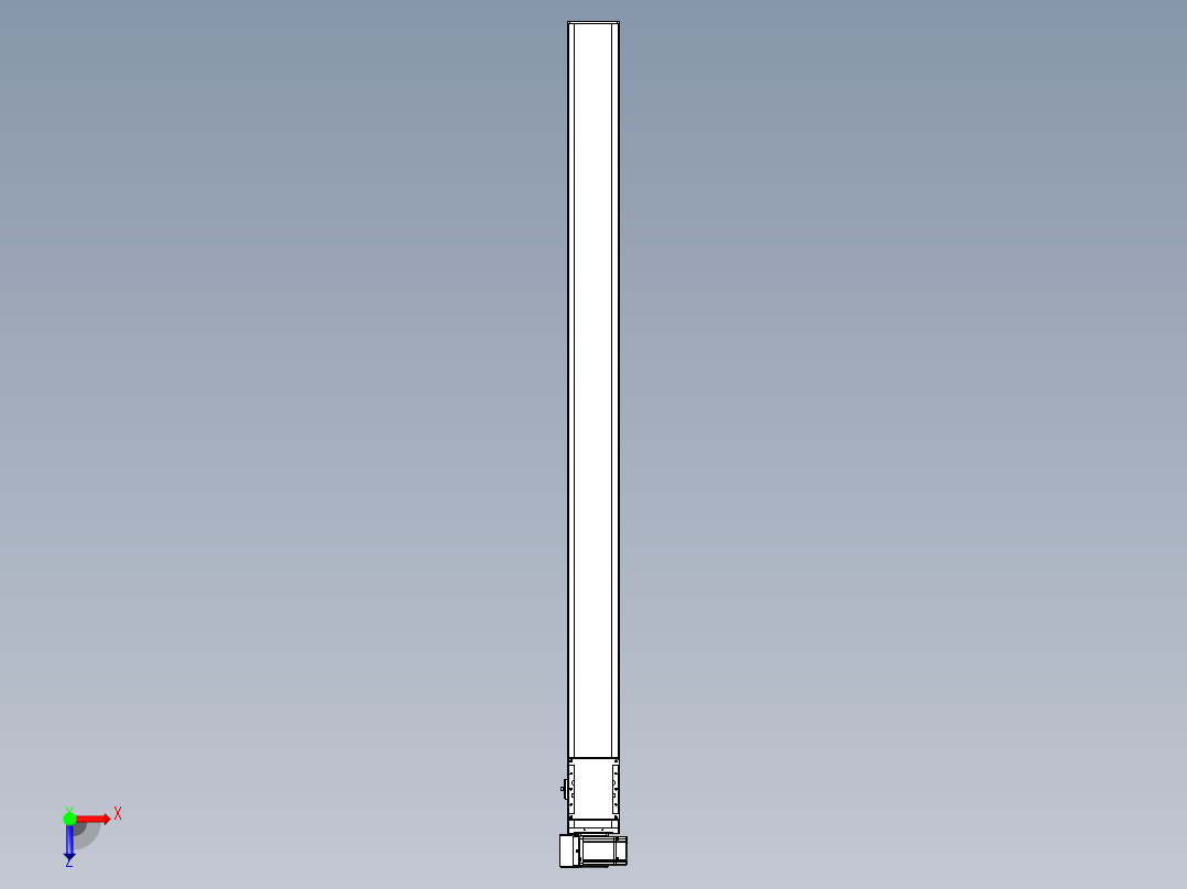 同步带全封闭直线模组TPA-HCB-105D-90-L1450-LU-Y-P20-N3俯视图