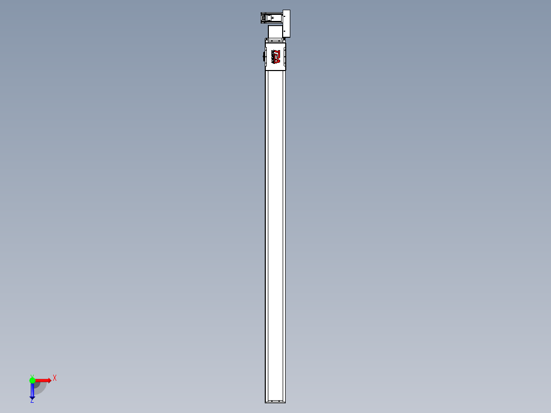 同步带全封闭直线模组TPA-HCB-110D-90-L1750-ML-Y-P40-N3俯视图