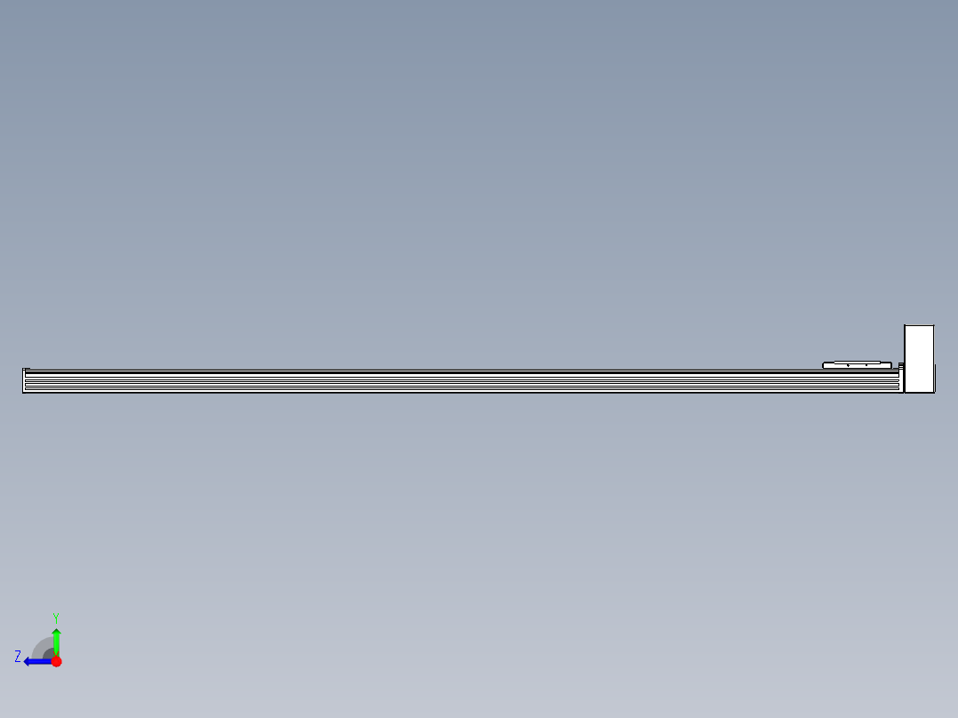 同步带全封闭直线模组TPA-HCB-110D-90-L1700-LU-Y-P40-N3右视图