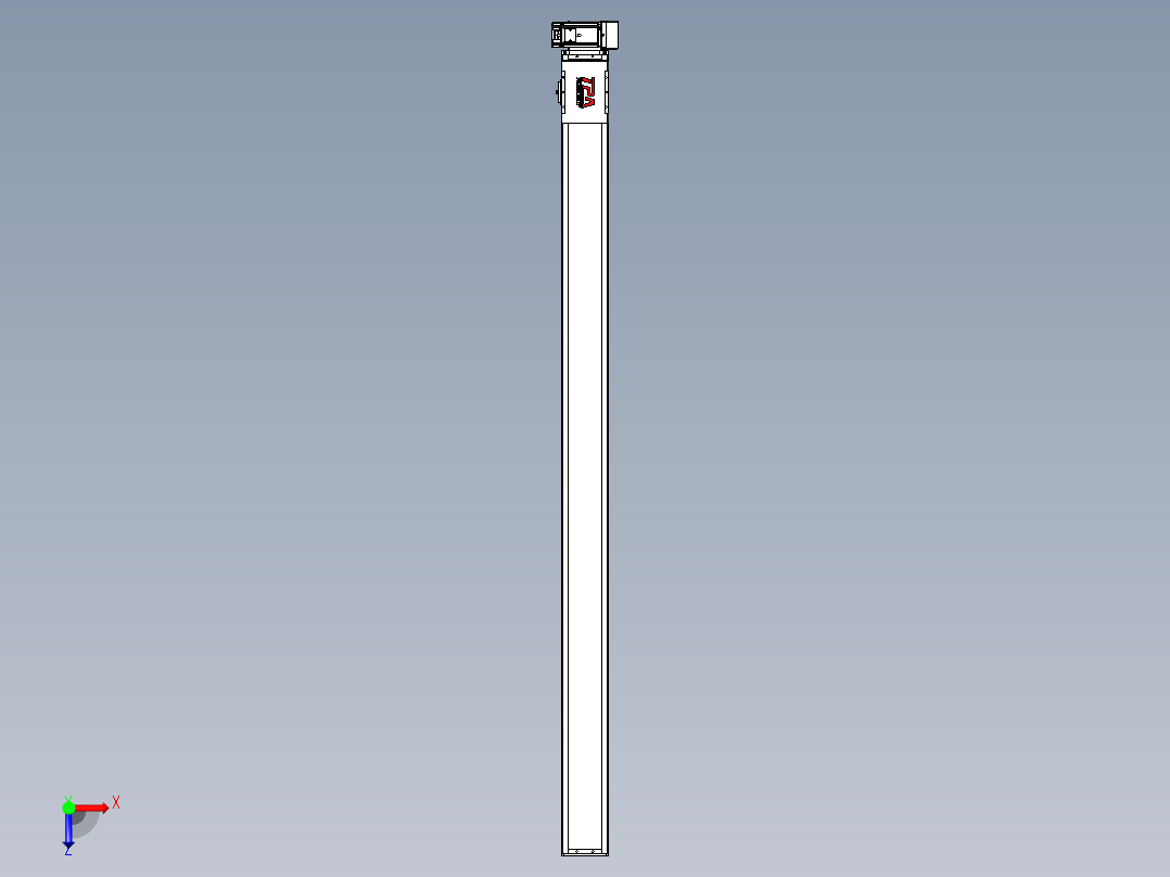 同步带全封闭直线模组TPA-HCB-110D-90-L1700-LU-Y-P40-N3俯视图