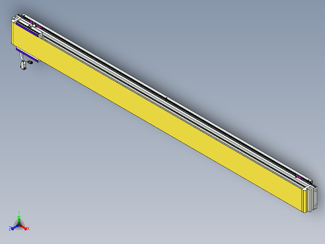 威洛博VL系列直线电机模组-VL14S2-S1900正等轴测图