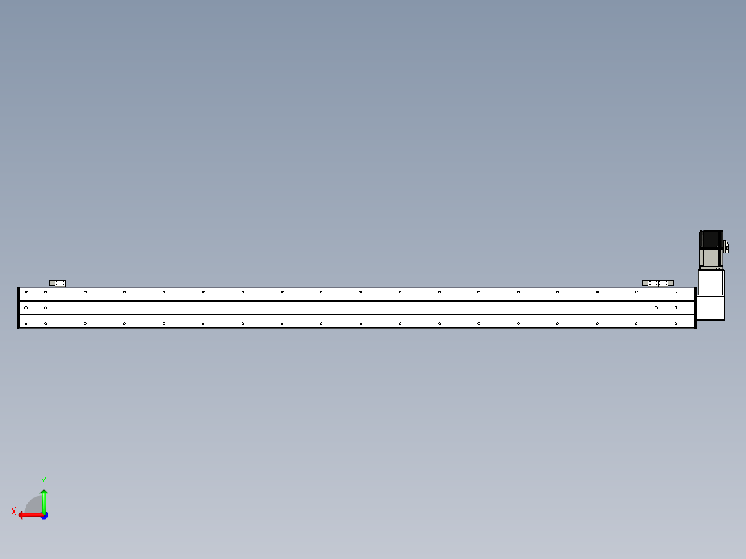 同步带滑台-半封闭B10-L90-S1500-R-P40-D3后视图