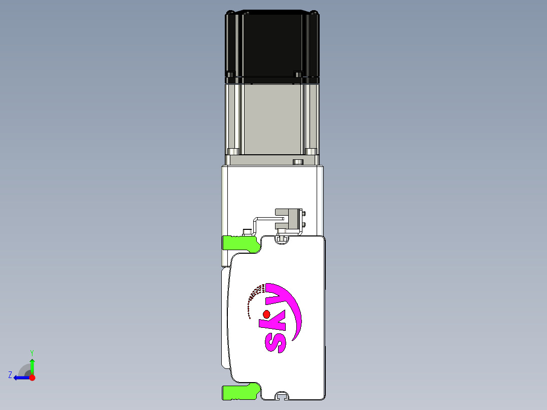 同步带滑台-半封闭B10-L90-S1500-R-P40-D3右视图