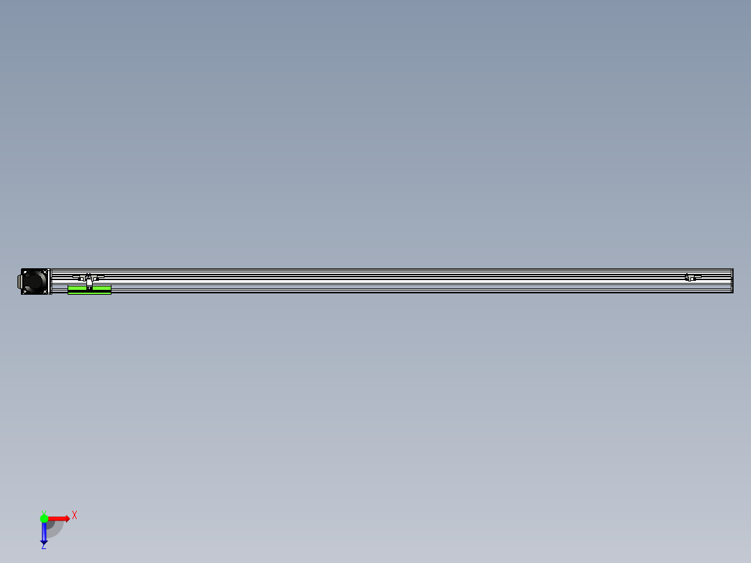 同步带滑台-半封闭B10-L90-S1500-R-P40-D3俯视图