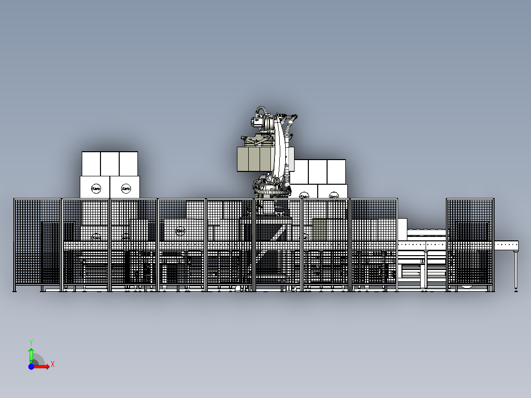 机器人码垛案例前视图