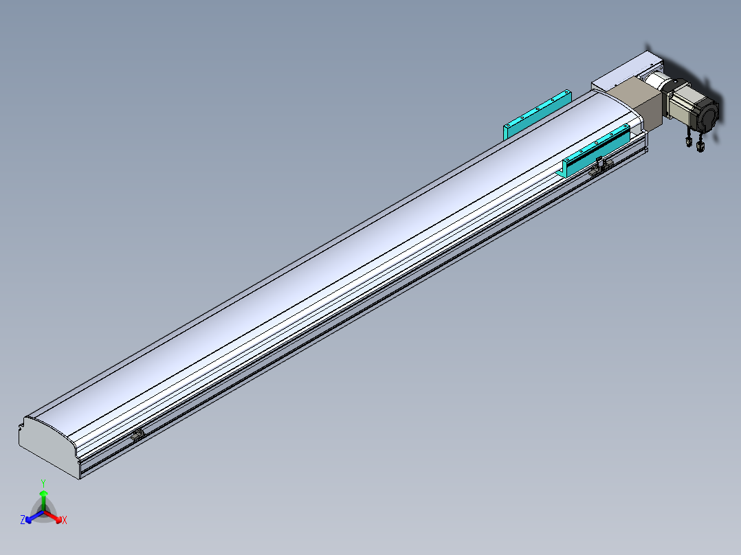 同步带滑台-半封闭B22H-L100-C-S1650-L-P75-D3-N5主视图