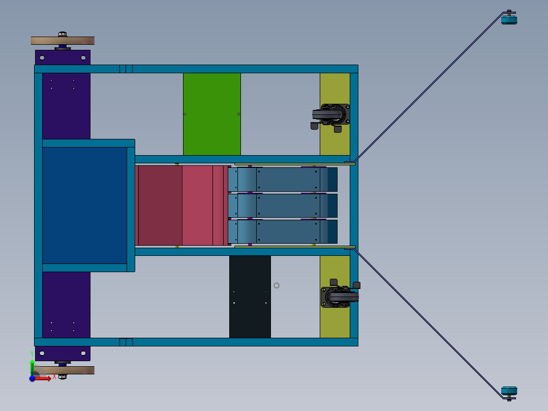 半自动网球捡球机设计前视图
