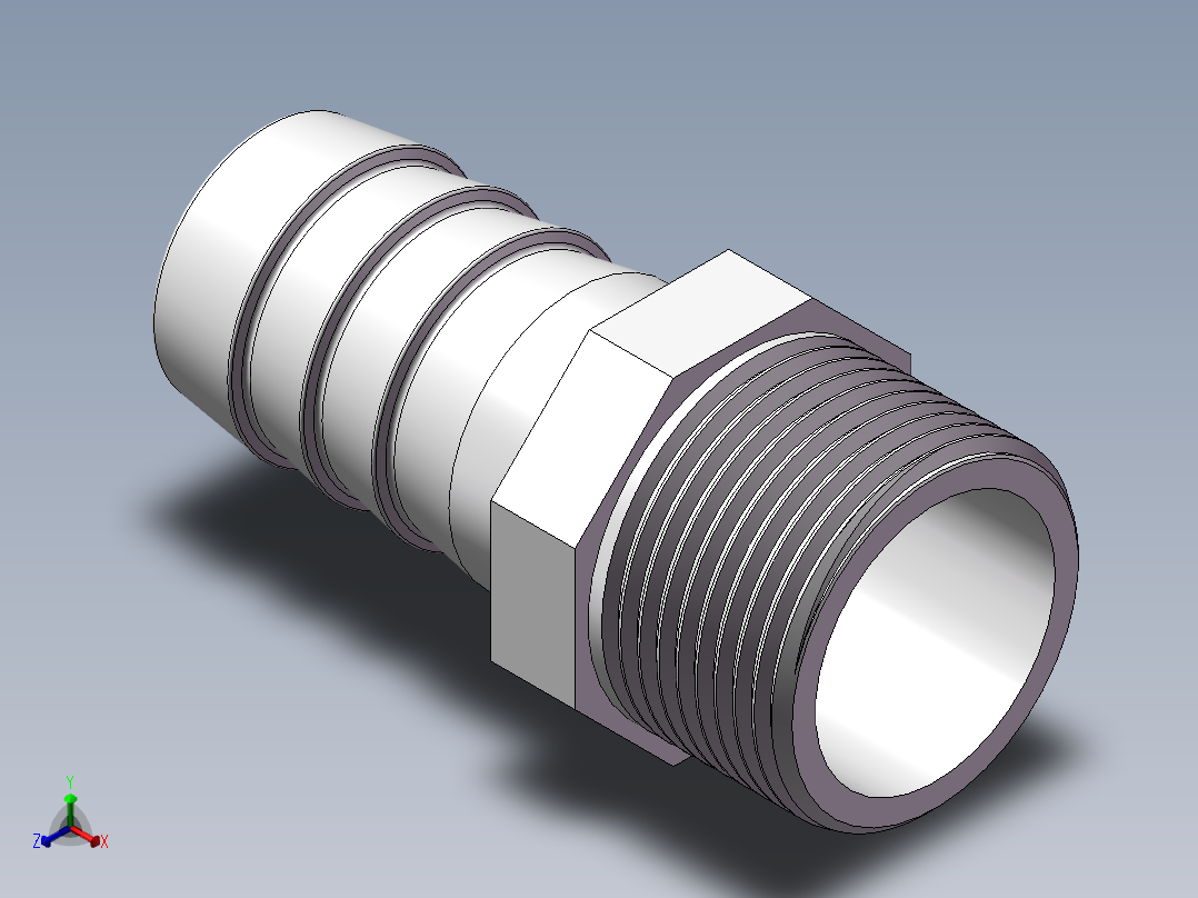 水管接头-有边 [DN20X21]主视图