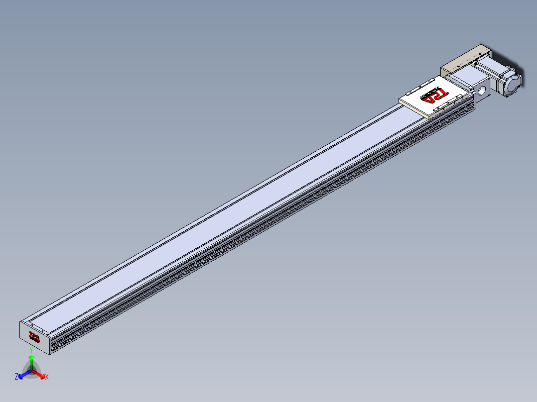 同步带全封闭直线模组TPA-HCB-110D-90-L1350-MR-C-P40-N3正等轴测图