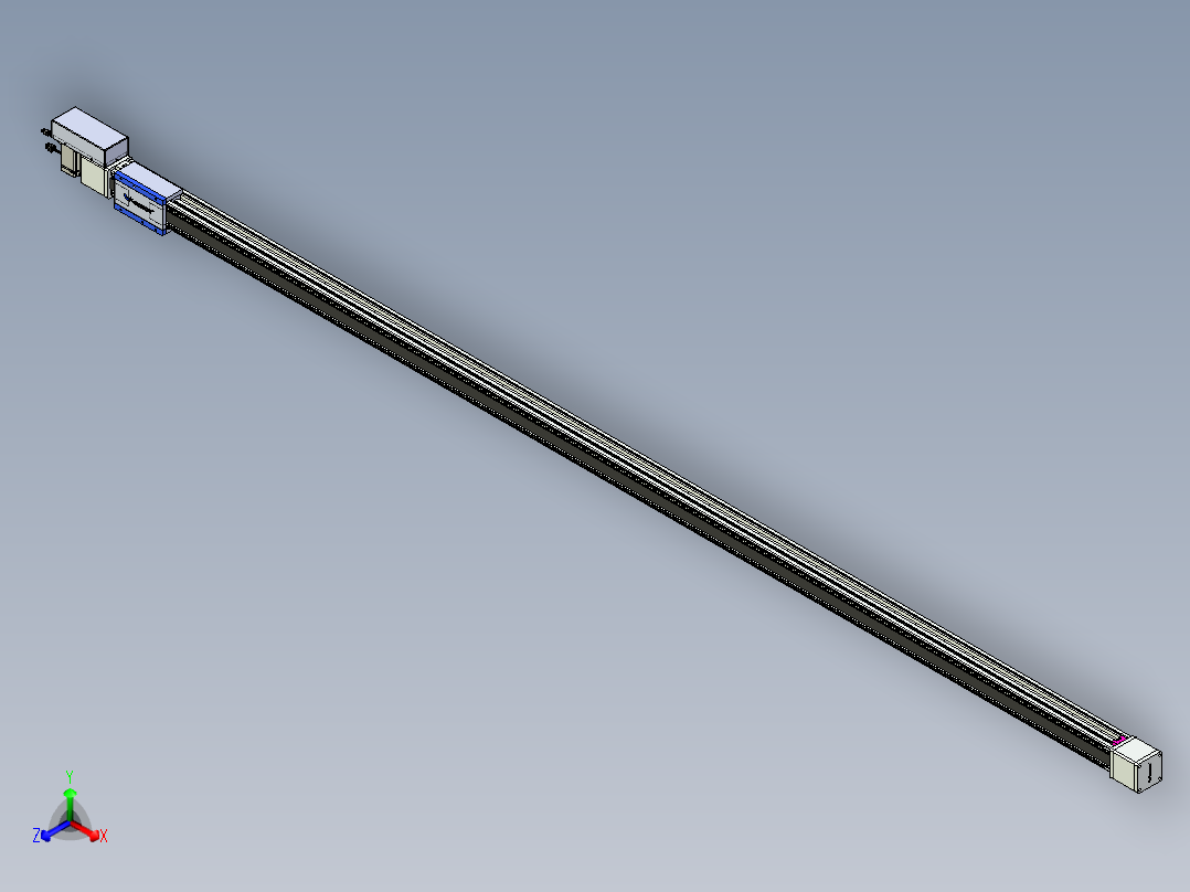 威洛博LB.GB同步带传动--欧规系列GB8-L96-S3500-BR-P75正等轴测图