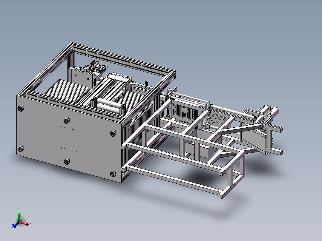手机外壳自动化生产加工设备主视图