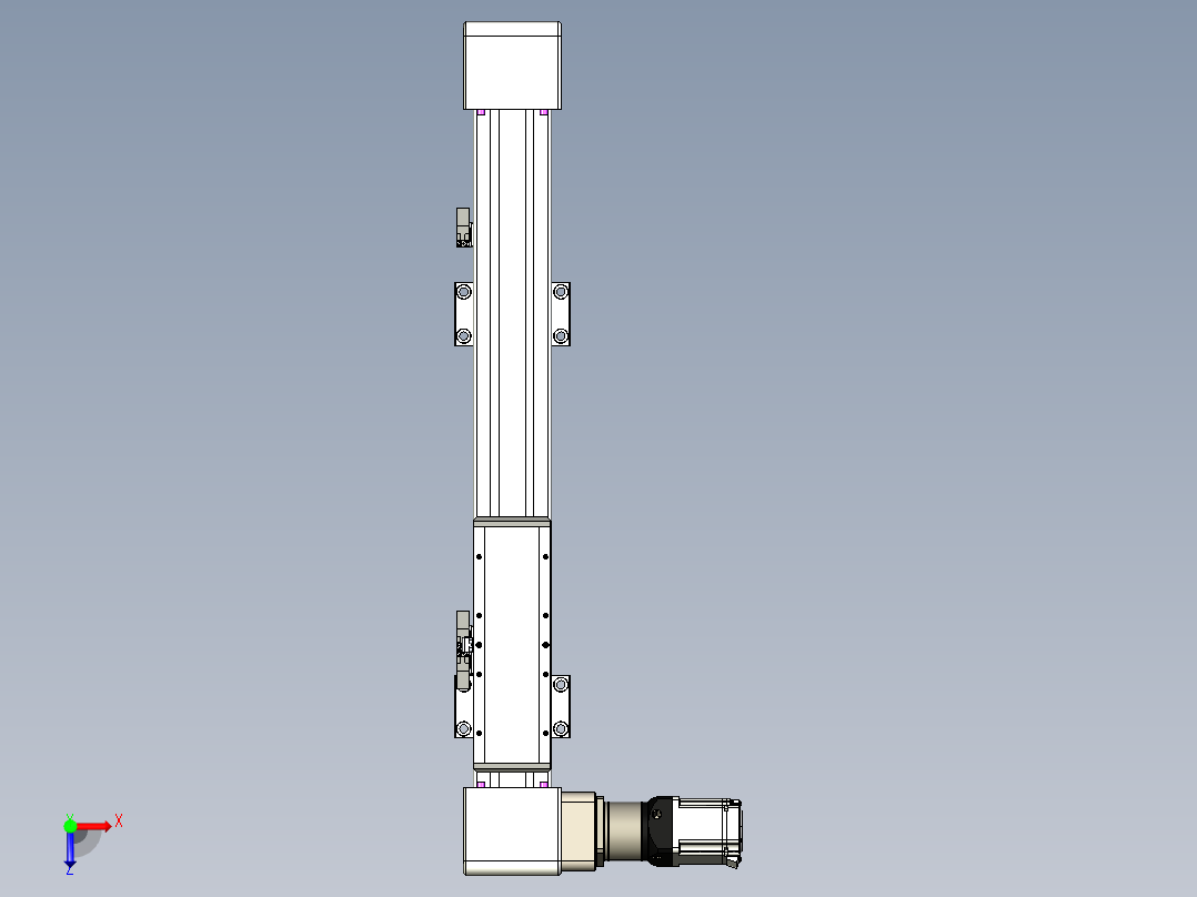 同步带滑台-欧规B8-L176-S400-L-ZP40-D3-N5俯视图