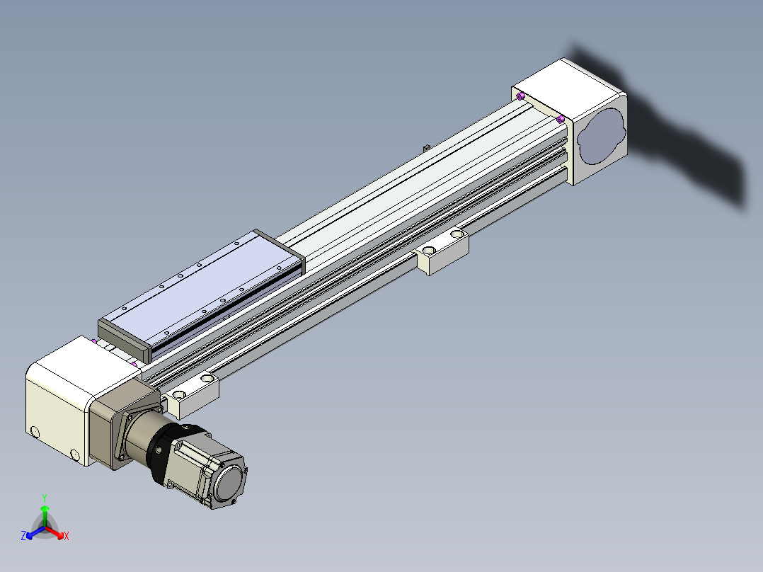 同步带滑台-欧规B8-L176-S400-L-ZP40-D3-N5正等轴测图