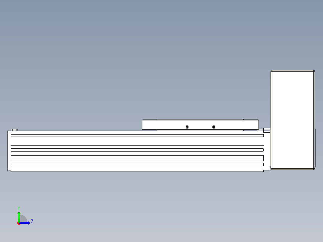 同步带全封闭直线模组TPA-HCB-120D-90-L150-LU-C-P40-N3左视图
