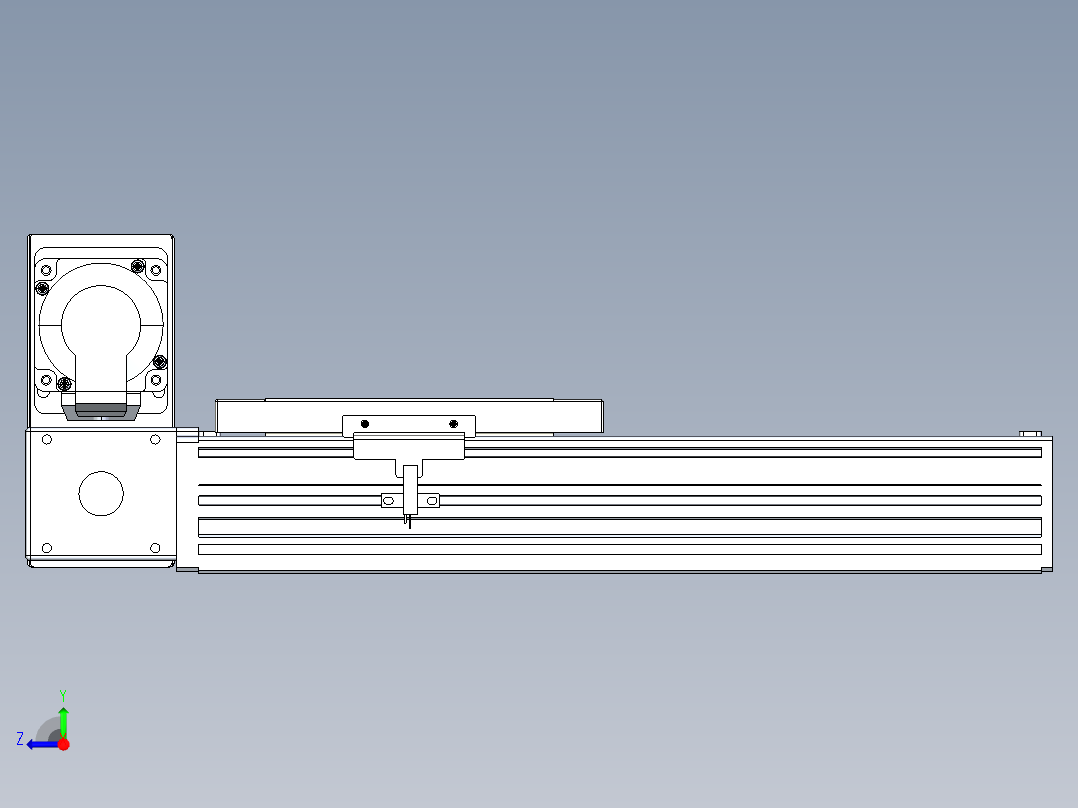 同步带全封闭直线模组TPA-HCB-120D-90-L150-LU-C-P40-N3右视图