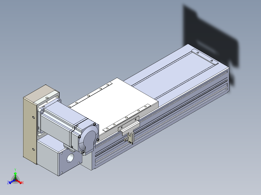 同步带全封闭直线模组TPA-HCB-120D-90-L150-LU-C-P40-N3正等轴测图