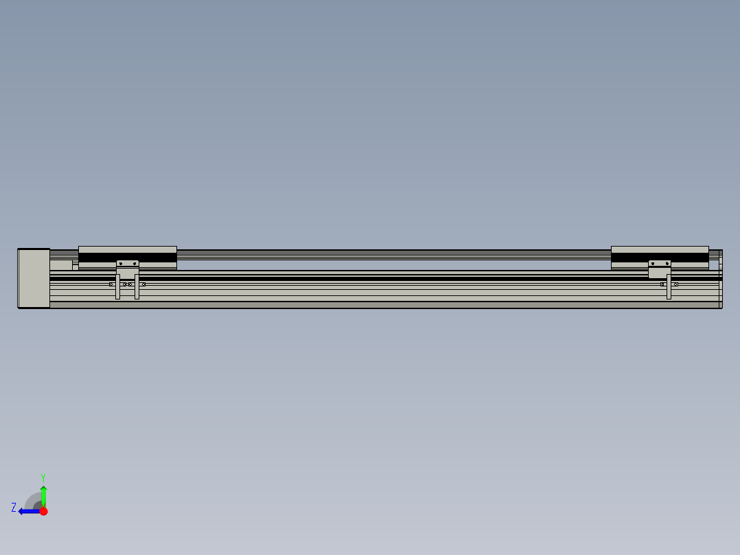 直线模组LHA170-S800-R设计图纸右视图