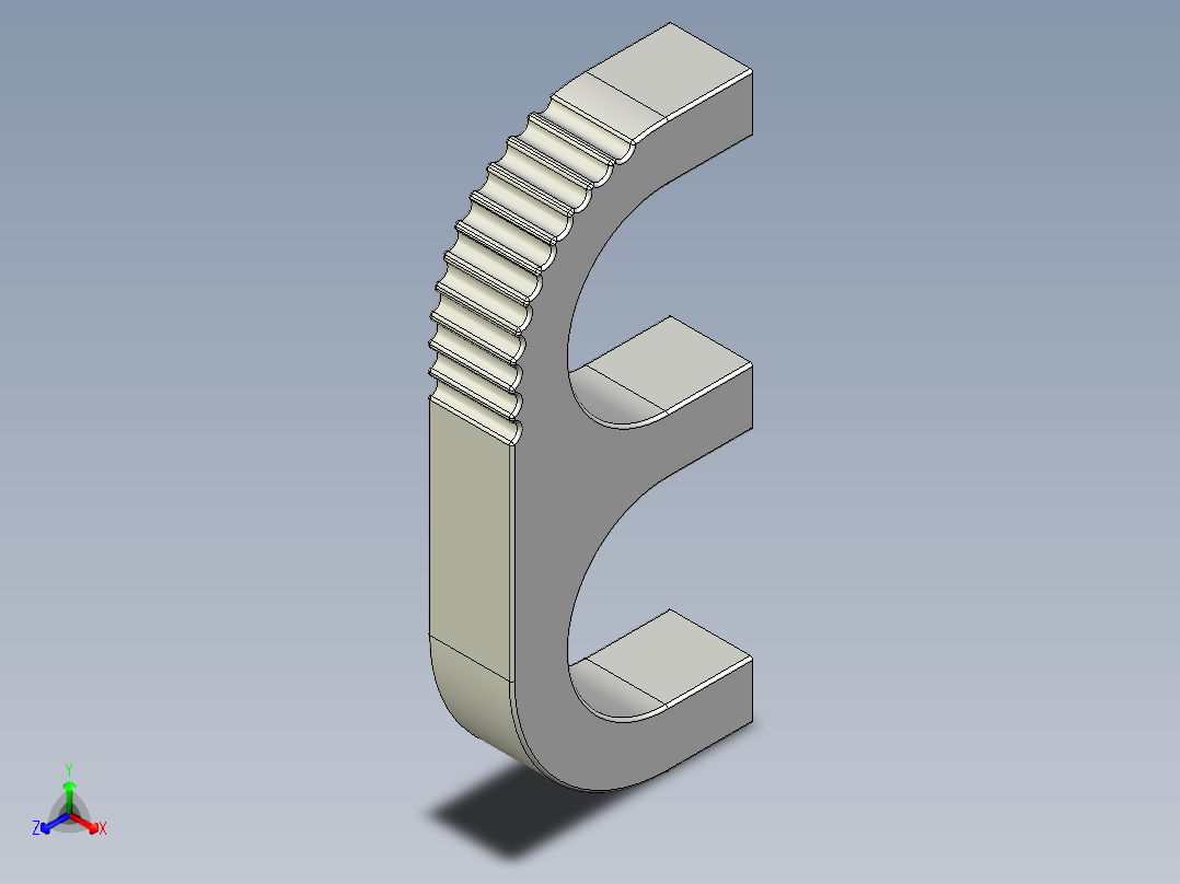 取手(鋁合金)SG1,SG2-3D多系列多零件图纸模型主视图