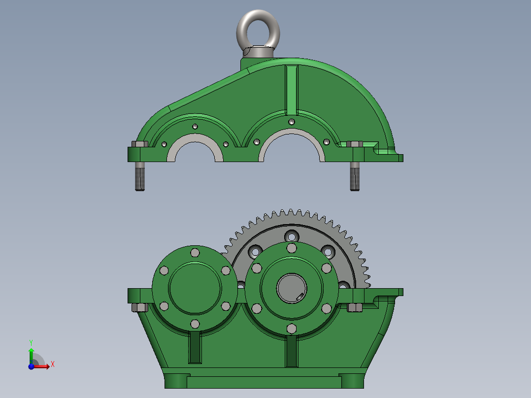 强悍的减速机前视图