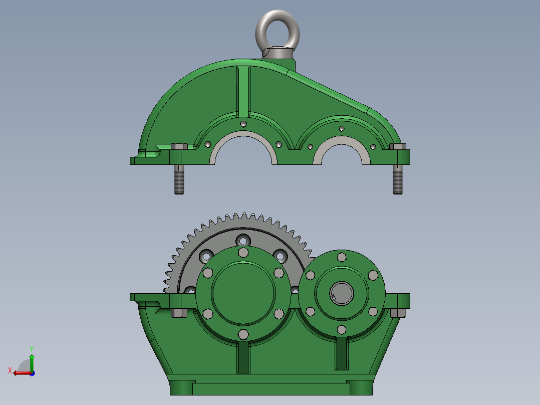强悍的减速机后视图