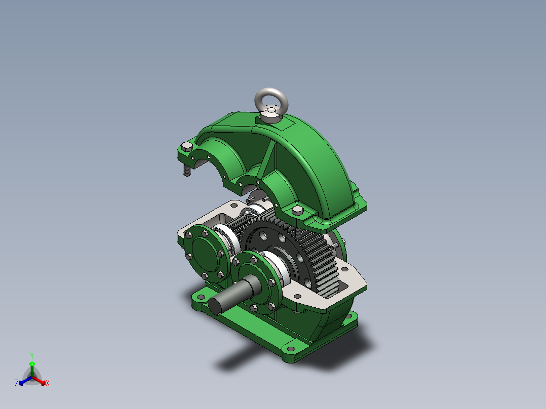 强悍的减速机正等轴测图