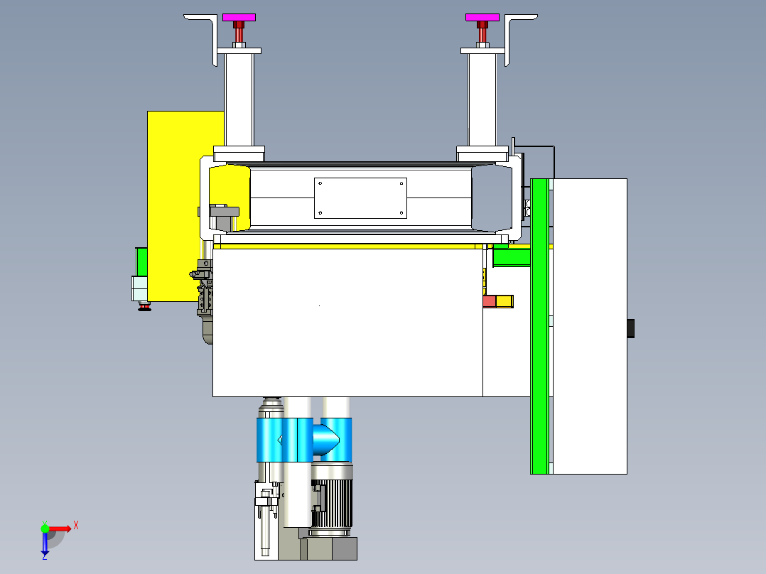 汽车行业-东风货车骨架自动钻孔机俯视图